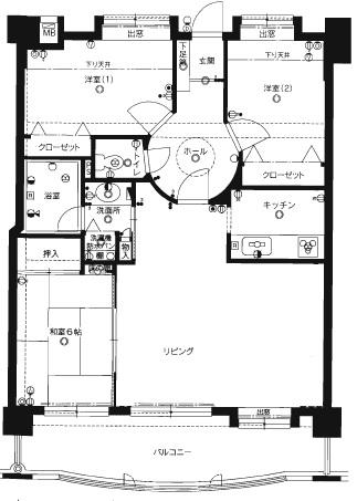 Floor plan. 3LDK, Price 14.9 million yen, Occupied area 78.11 sq m , Balcony area 14.5 sq m