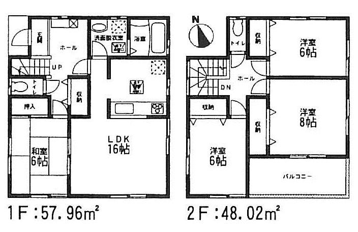 Floor plan. 21,980,000 yen, 4LDK, Land area 133.51 sq m , Building area 105.98 sq m