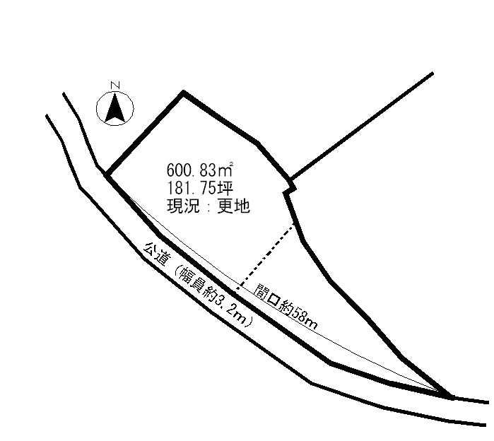 Compartment figure. Land price 9.9 million yen, Land area 600.83 sq m