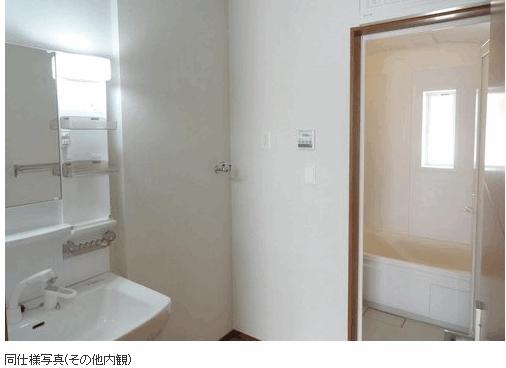 Wash basin, toilet.  ☆ Image is a photograph at the time of completion ☆