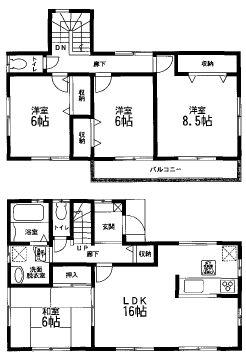 Floor plan. 20,980,000 yen, 4LDK, Land area 142.93 sq m , Building area 103.5 sq m   ☆ 4LDK ☆