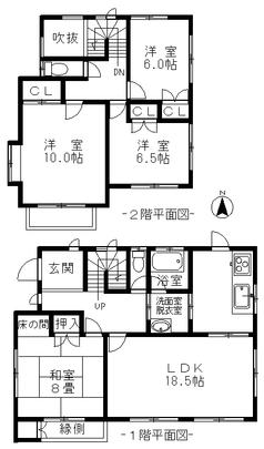 Floor plan. 26,800,000 yen, 4LDK, Land area 243.63 sq m , Building area 124.21 sq m