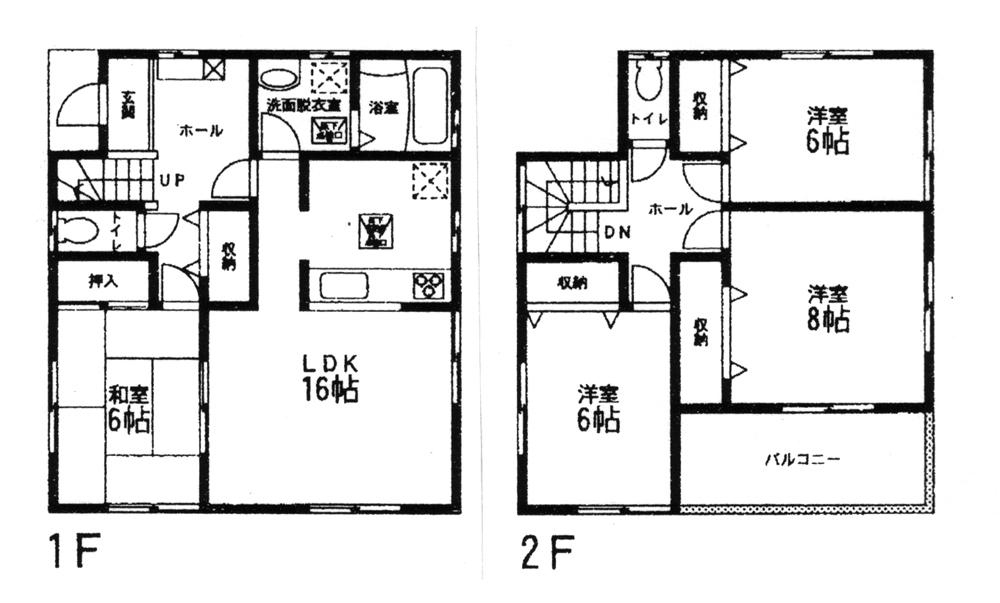 Floor plan. 21,980,000 yen, 4LDK, Land area 133.51 sq m , Building area 105.98 sq m