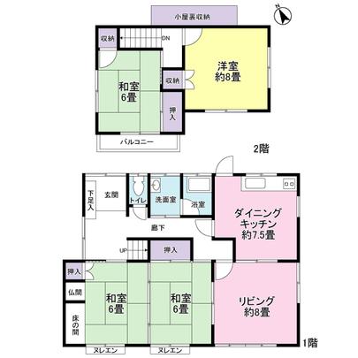 Floor plan. 4L with Tsuzukiai of Japanese-style ・ DK type