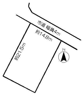 Compartment figure. Land price 17.6 million yen, Land area 307 sq m