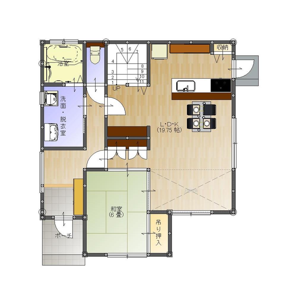 Floor plan. 39,980,000 yen, 4LDK, Land area 214.68 sq m , Building area 116.75 sq m 1F Floor Plan 66.24m2 2F Floor Plan 50.51m2 Jutsuyuka area 116.75m2 (35.31 square meters)