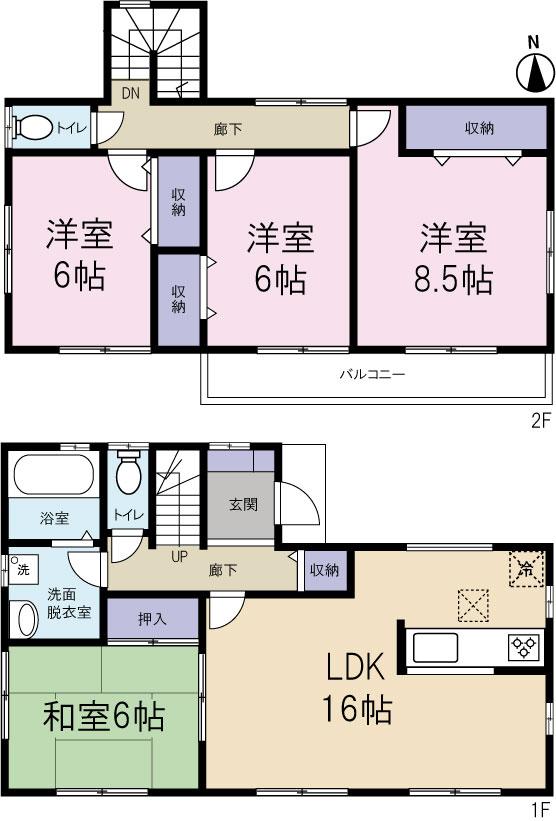 Floor plan. 20,980,000 yen, 4LDK, Land area 142.93 sq m , Building area 103.5 sq m Floor