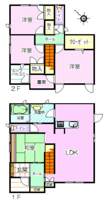 Floor plan. 33,800,000 yen, 4LDK + S (storeroom), Land area 228.37 sq m , Building area 103.13 sq m