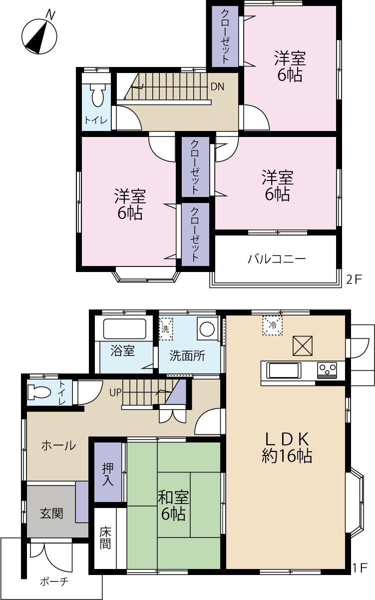Floor plan. 14.8 million yen, 4LDK, Land area 236.91 sq m , Building area 126 sq m