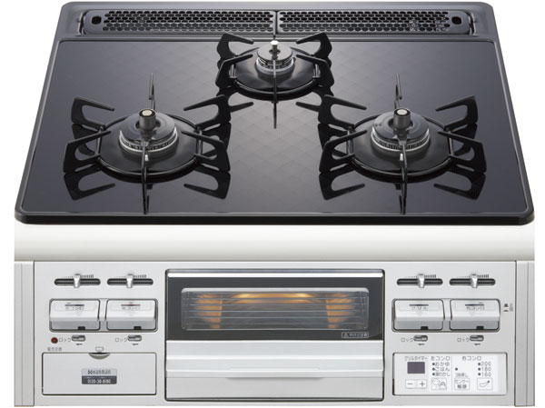 Kitchen.  [Sensor with a 3-necked gas stove] All mouth extinction safety device ・ Forgetting to turn off fire functions, such as, Multi-function is a three-necked gas stove. (Same specifications)