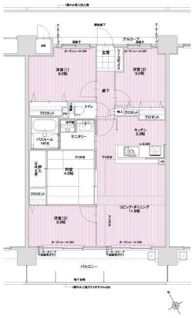 Floor: 4LDK, occupied area: 76.06 sq m, Price: 19,355,400 yen