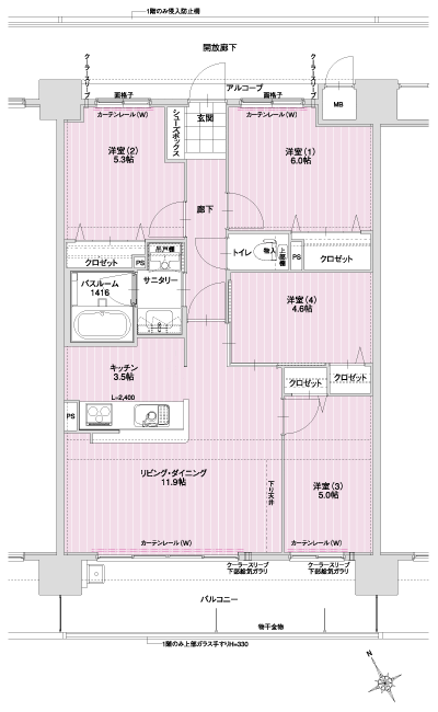 Floor: 4LDK, occupied area: 76.06 sq m, Price: 20,281,200 yen