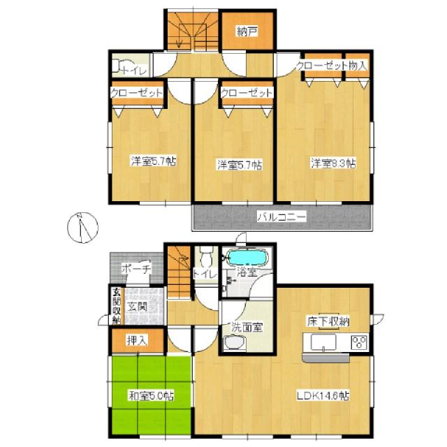 Floor plan. 17.8 million yen, 4LDK+S, Land area 200.71 sq m , Building area 94.36 sq m floor plan