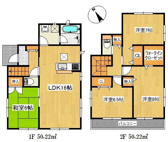 Floor plan. 23.8 million yen, 4LDK, Land area 190.9 sq m , Floor considering the building area 100.44 sq m living