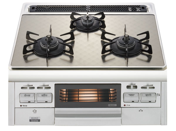 Kitchen.  [Mizunashi stove with double-sided grill] Repertoire of dishes also spread much Mizunashi both sides grill. Peace of mind with a temperature sensor and forgetting to turn off fire function ・ safety.