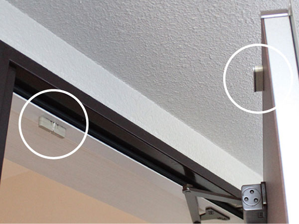 Security.  [Magnetic security sensors] To the entrance door of each household has established the magnet type security sensors. (Same specifications)
