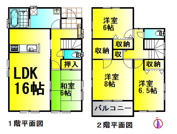Floor plan. 21,980,000 yen, 4LDK + S (storeroom), Land area 239.58 sq m , Building area 105.99 sq m