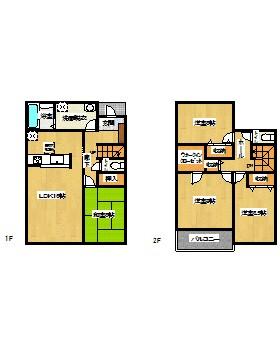 Floor plan. 21,980,000 yen, 4LDK, Land area 239.58 sq m , Building area 105.99 sq m floor plan