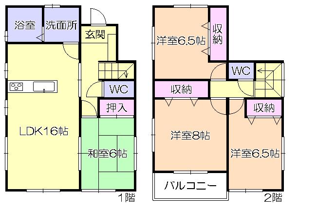 Floor plan. 18,980,000 yen, 4LDK, Land area 179.4 sq m , Building area 101.02 sq m