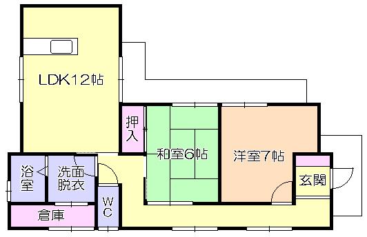 Floor plan. 10 million yen, 2LDK, Land area 393.38 sq m , Building area 71.27 sq m