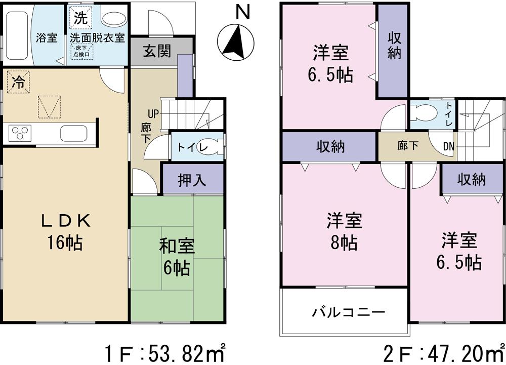 Floor plan. 17,980,000 yen, 4LDK, Land area 179.4 sq m , Building area 101.02 sq m Floor