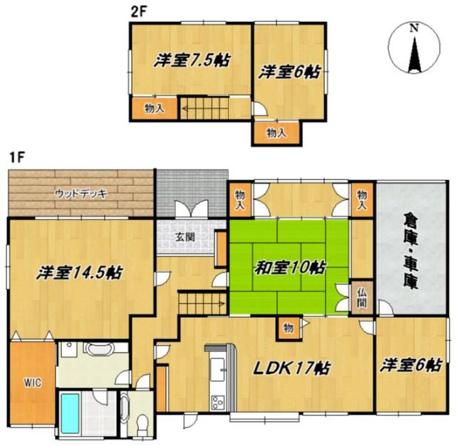 Floor plan. 19,800,000 yen, 5LDK+S, Land area 330.57 sq m , Building area 161.9 sq m