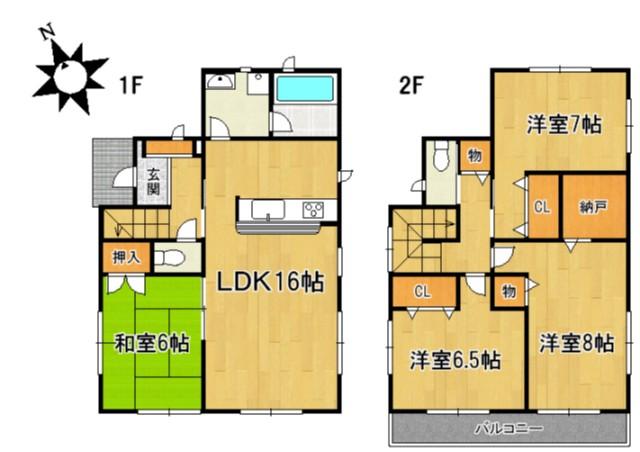 Floor plan. 23.8 million yen, 4LDK+S, Land area 190.9 sq m , Building area 100.44 sq m