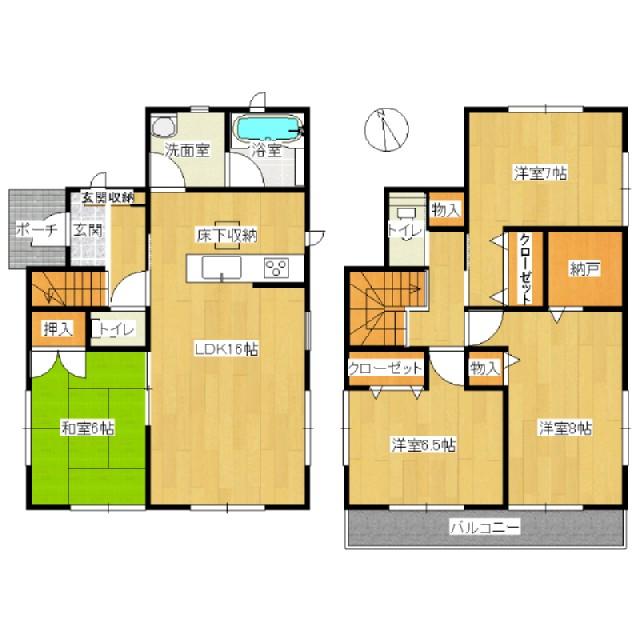 Floor plan. 23.8 million yen, 4LDK+S, Land area 190.9 sq m , Building area 100.44 sq m floor plan