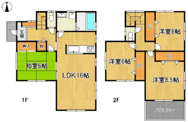 Floor plan. 23,980,000 yen, 4LDK, Land area 166.72 sq m , Building area 102.67 sq m