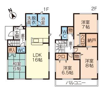 Floor plan. 23.8 million yen, 4LDK + S (storeroom), Land area 190.9 sq m , Building area 100.44 sq m