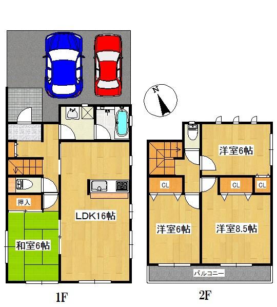 Floor plan. 21,800,000 yen, 4LDK, Land area 155.02 sq m , Building area 98.01 sq m floor plan