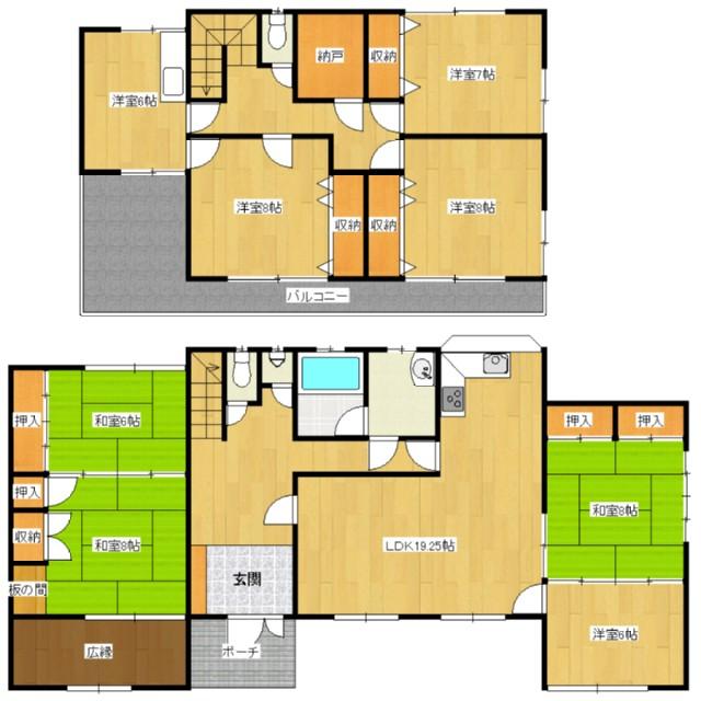 Floor plan. 16.4 million yen, 8LDK, Land area 439 sq m , Building area 217.96 sq m