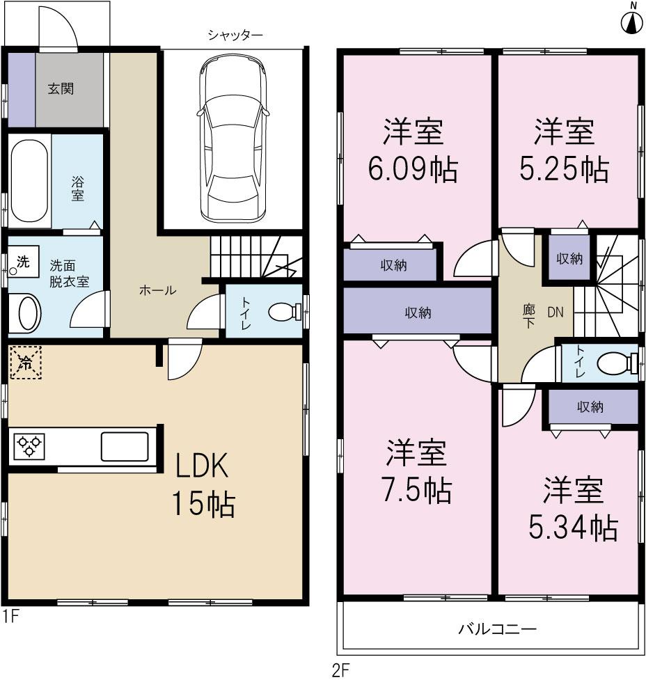 Floor plan. 22,980,000 yen, 4LDK, Land area 116.58 sq m , Building area 104.34 sq m Mato