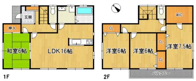 Floor plan. 14,980,000 yen, 4LDK+S, Land area 165.31 sq m , Building area 105.99 sq m