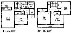 Floor plan. 19,980,000 yen, 4LDK, Land area 181.82 sq m , Building area 104.33 sq m   ☆ 4LDK ☆