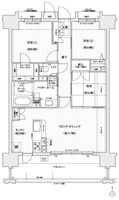 Floor: 3LDK, occupied area: 72.72 sq m, Price: 22.6 million yen ~ 26,900,000 yen