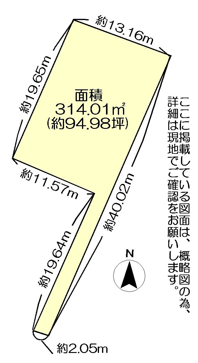 Compartment figure. Land price 8.8 million yen, Land area 314.01 sq m