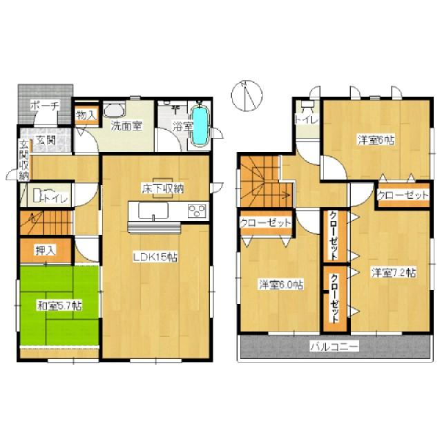 Floor plan. 19,800,000 yen, 4LDK, Land area 169.17 sq m , Building area 97.19 sq m floor plan