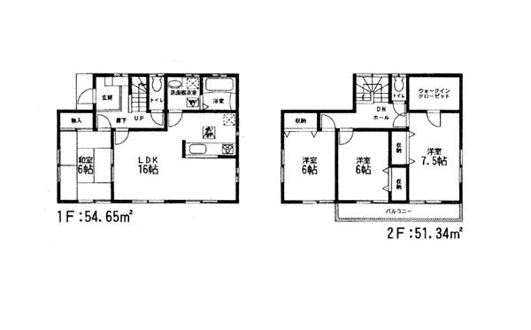 Floor plan. 14,980,000 yen, 4LDK + S (storeroom), Land area 165.31 sq m , Building area 105.99 sq m