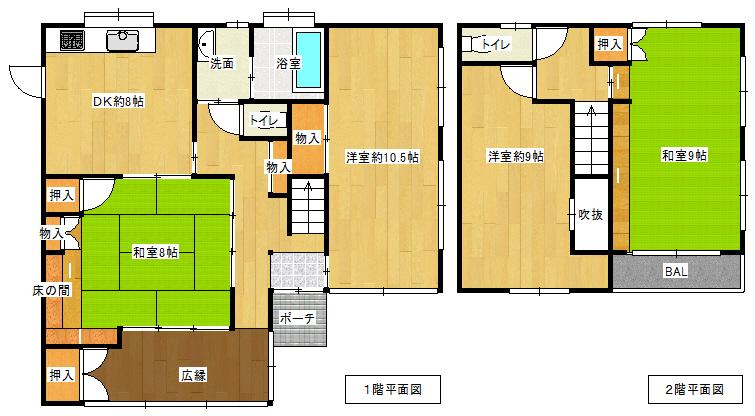 Floor plan. 13.8 million yen, 4LDK, Land area 197.66 sq m , Building area 109.71 sq m