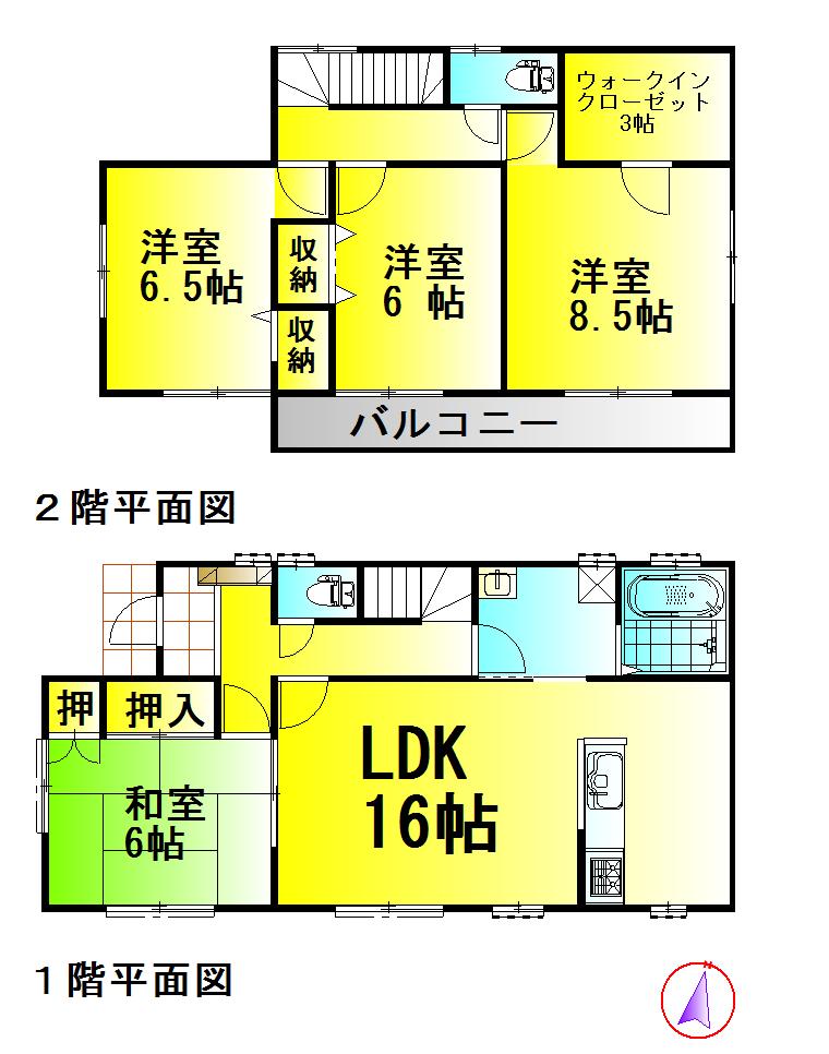 Floor plan. 27,480,000 yen, 4LDK + S (storeroom), Land area 174.4 sq m , Building area 105.99 sq m