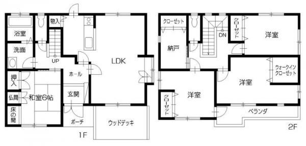 Floor plan. 21.9 million yen, 4LDK+S, Land area 226.53 sq m , Building area 141 sq m