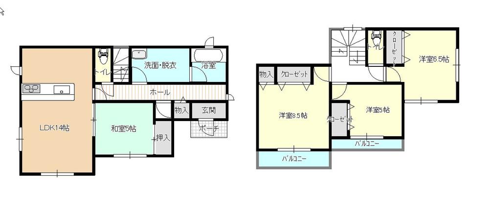 Floor plan. 15.9 million yen, 4LDK + S (storeroom), Land area 175.37 sq m , Within walking distance !! the building area 97.2 sq m JR station