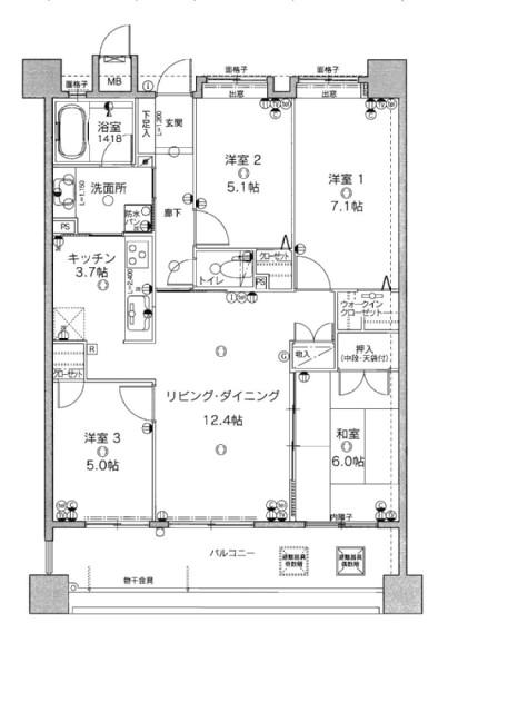 Floor plan. 4LDK, Price 20.8 million yen, Footprint 82.5 sq m , Balcony area 16.5 sq m