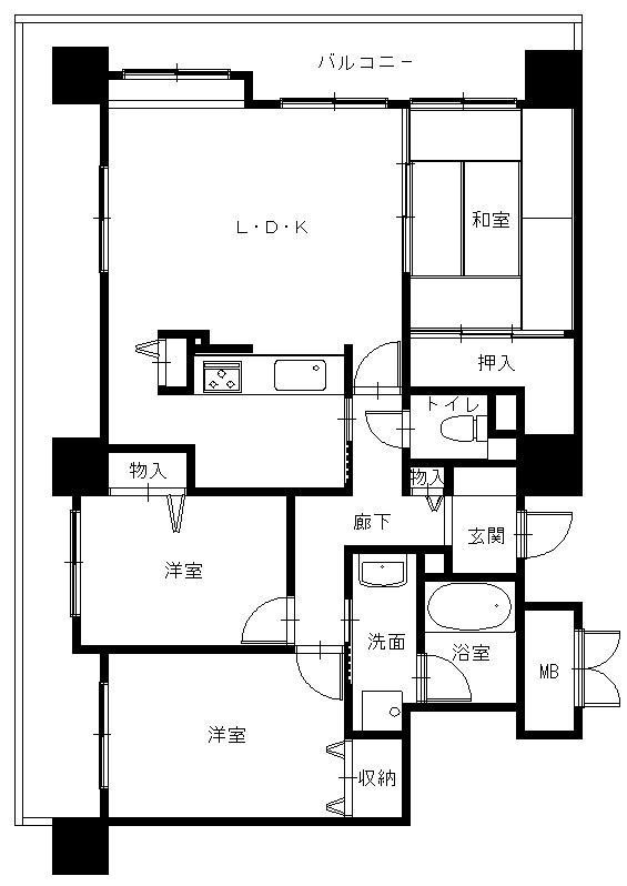 Floor plan. 3LDK, Price 10.8 million yen, Occupied area 75.77 sq m , Balcony area 27.92 sq m