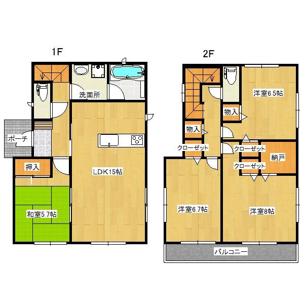 Floor plan. 18,800,000 yen, 4LDK+S, Land area 183.76 sq m , It is a building area of ​​99.62 sq m 4LDK. Storage lot