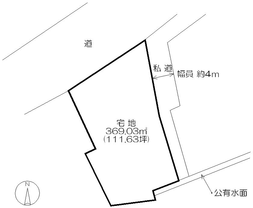 Compartment figure. Land price 6.7 million yen, Land area 369.03 sq m