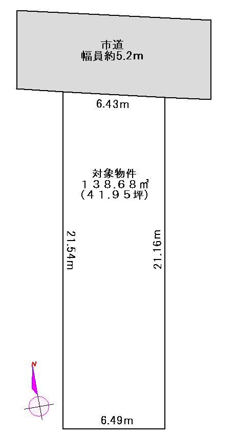 Compartment figure. Land price 7.8 million yen, Land area 138.68 sq m