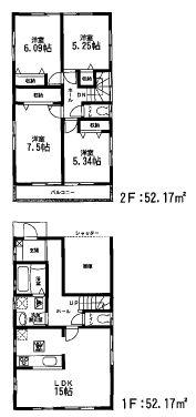 Floor plan. 22,980,000 yen, 4LDK, Land area 116.58 sq m , Building area 104.34 sq m ☆ 4LDK ☆