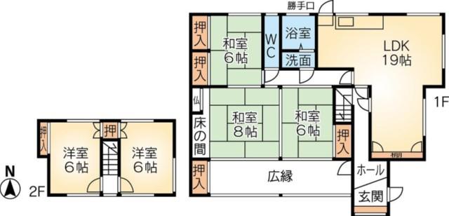 Floor plan. 14.9 million yen, 5LDK, Land area 910.78 sq m , Building area 132.48 sq m